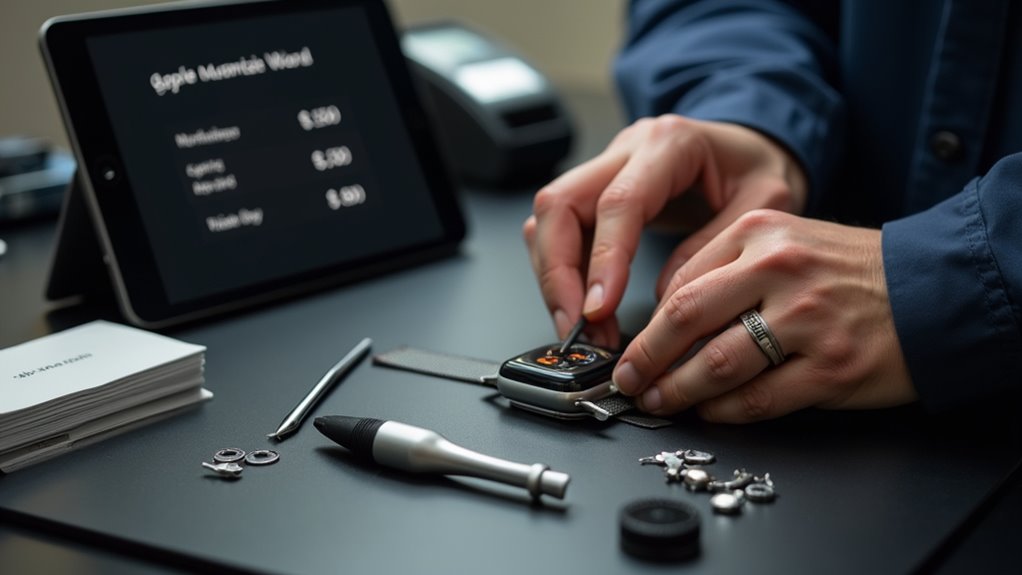 przezroczyste koszty naprawy Apple Watch