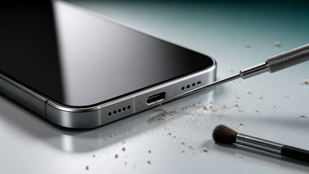 sprawdź, czy piasek uszkodził port iPhone'a