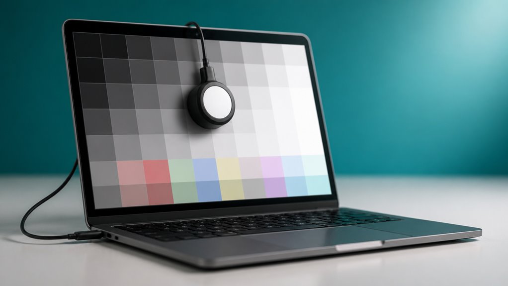 sprawdzanie kalibracji kolorów MacBooka po serwisie