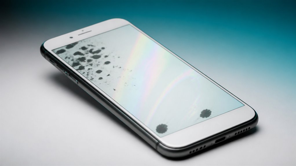 pęknięcie chromatycznego LCD pod szkłem