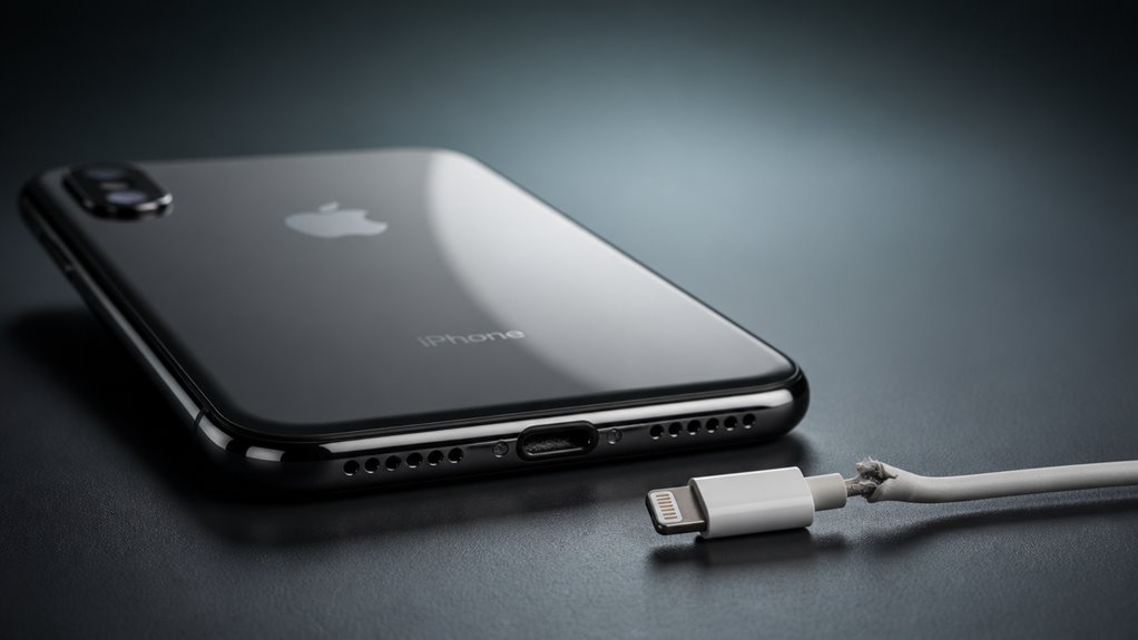 brudny port lub uszkodzony kabel spowalnia ładowanie iPhone'a