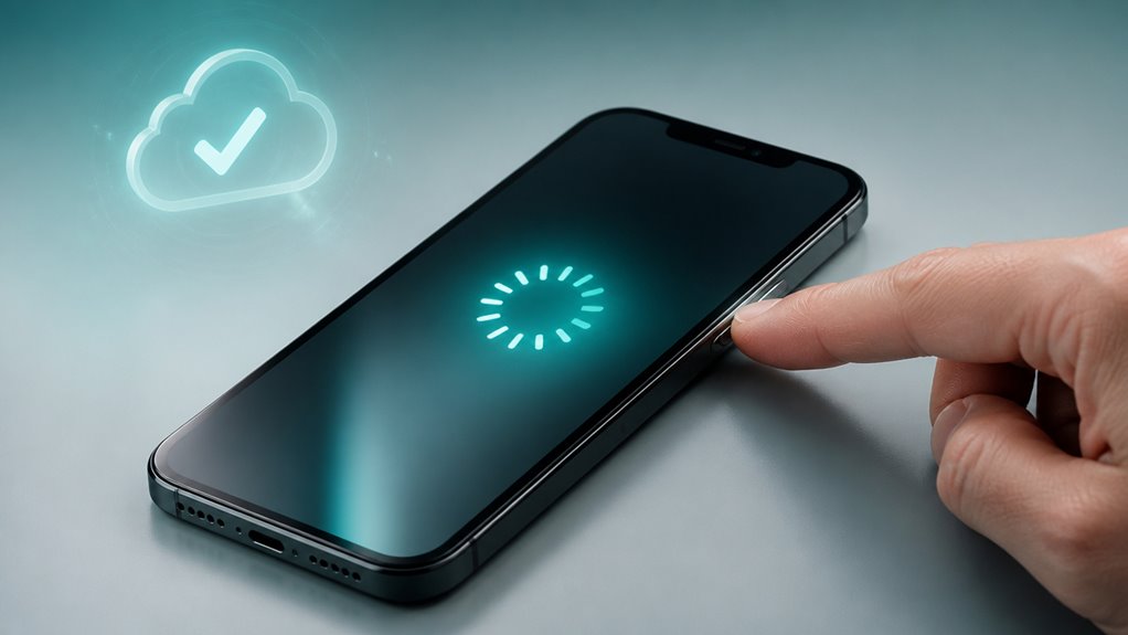 wymuś restart ponów próbę kopii zapasowej iCloud