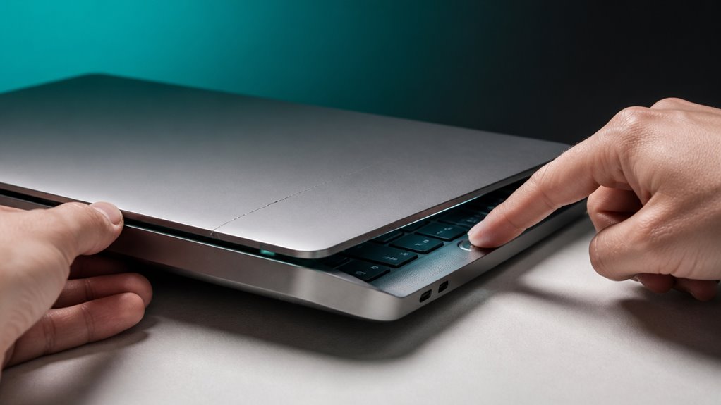 wymuszony restart po upadku na MacBooku