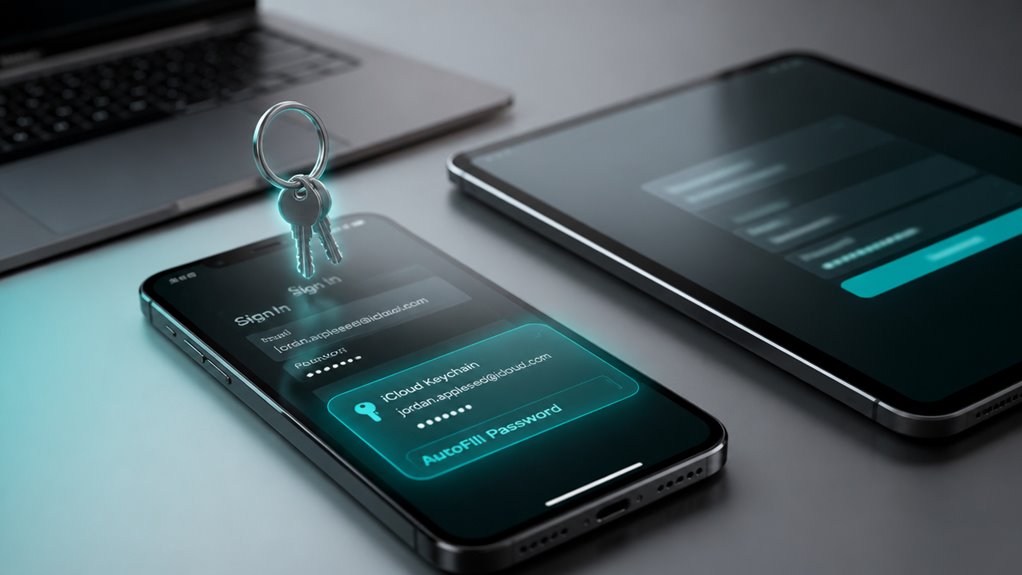 Pęk kluczy iCloud automatycznie uzupełnia dane logowania szybko