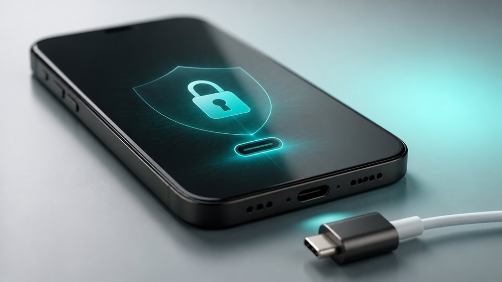 ochrona trybu ograniczonego usb w iphone