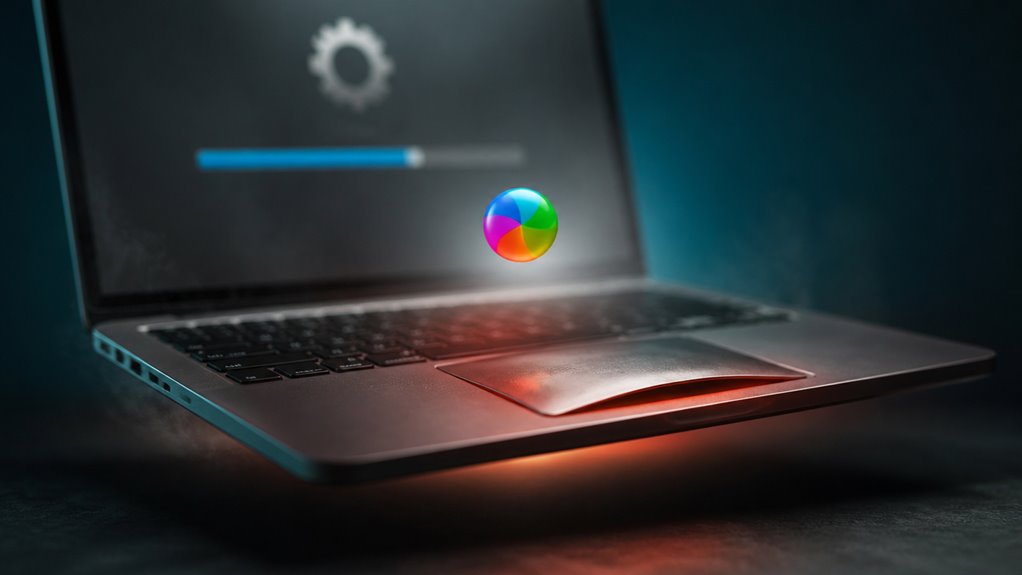 stary macbook w spirali śmierci