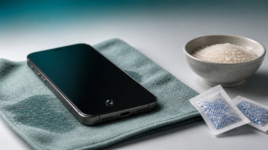 wyłącz iPhone, osusz zewnętrzną część
