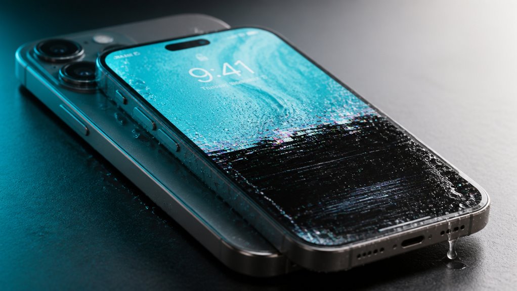 uszkodzony wodą iPhone włącza się na chwilę, po czym wyłącza